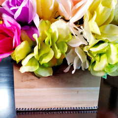 Wood Box Flower Centerpiece - Samarlie