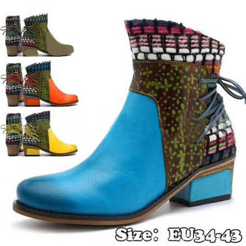 Handmade ethnic short boots