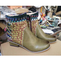 Handmade ethnic short boots