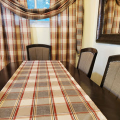 Floral Plaid Dinning Room Set