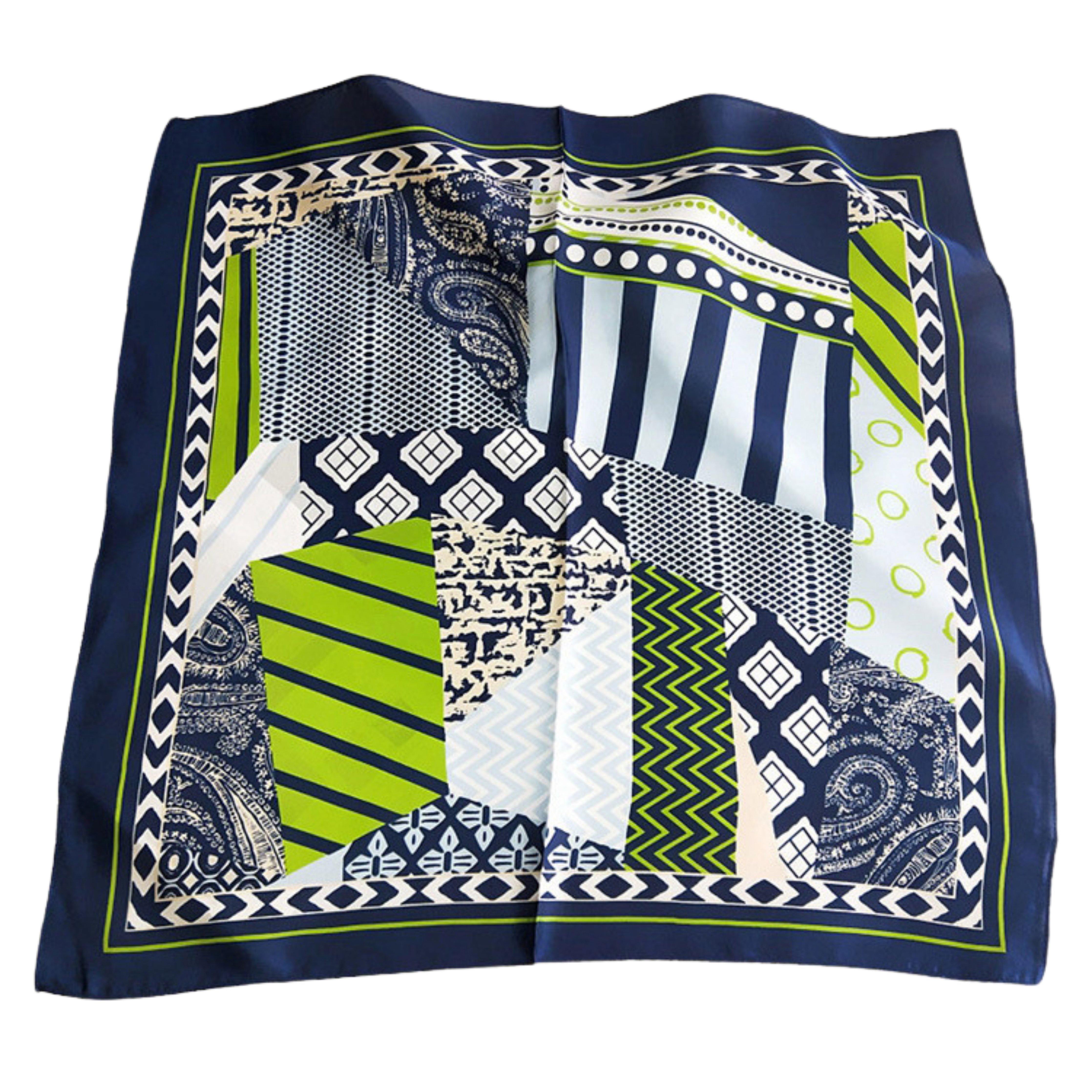 Small Silk Square Handkerchief Scarf - Samarlie