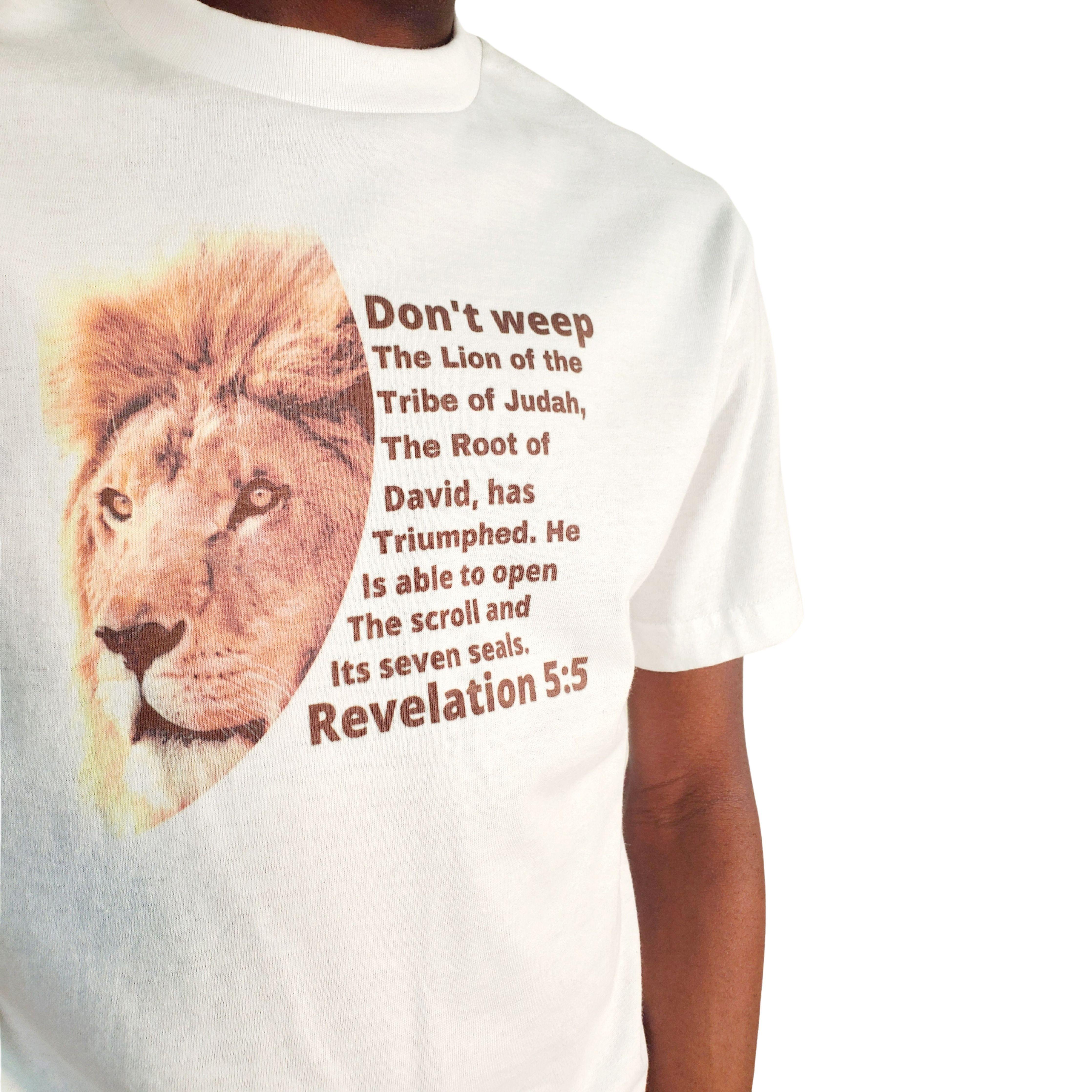 Lion Revelation 5:5 Scripture T-Shirt - Samarlie