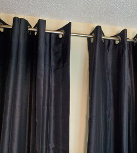 Two Tone Black Gourmets Window Curtain