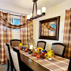 Floral Plaid Dinning Room Set