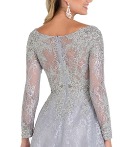 Long Sleeve Lace Evening Dress