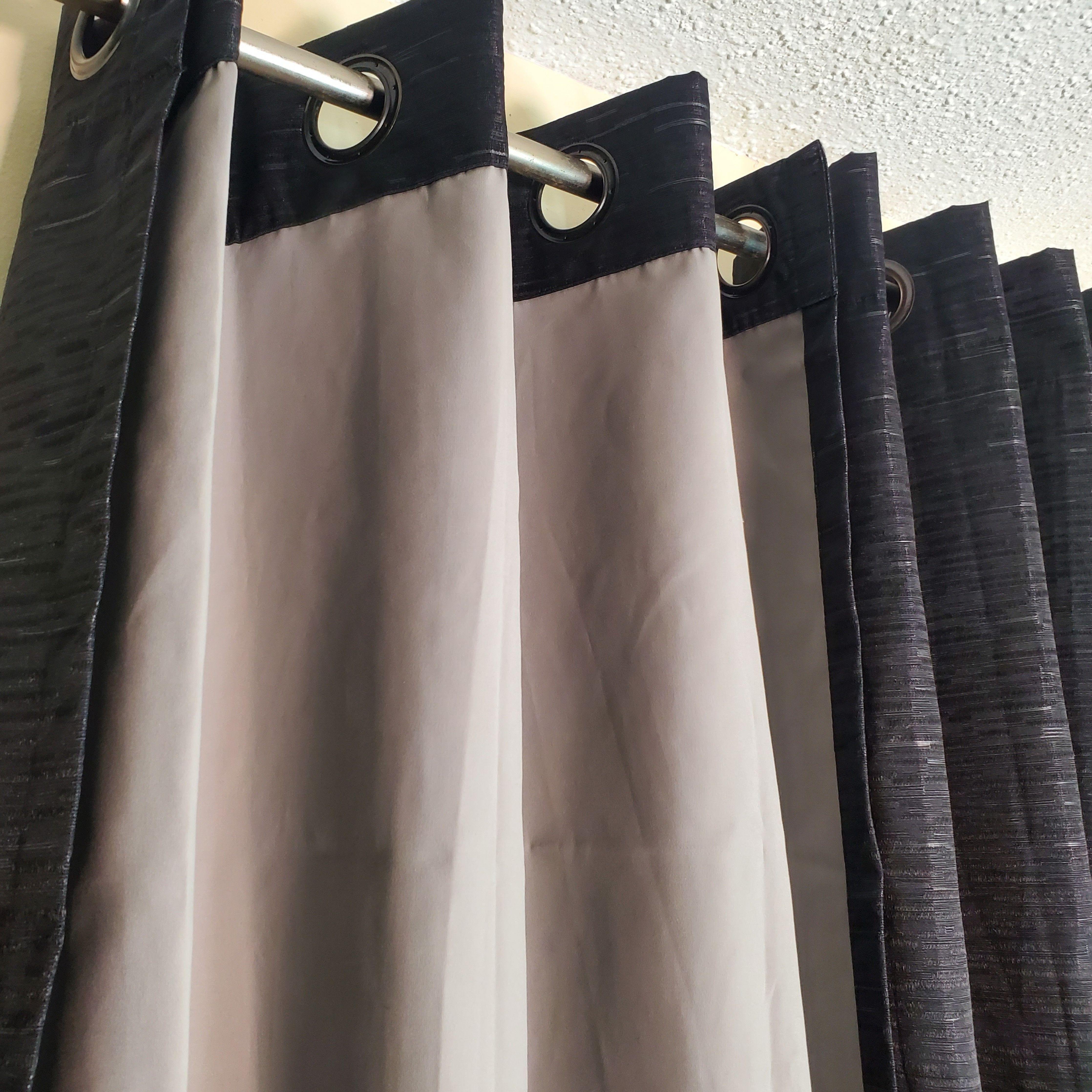 Two Tone Black Gourmets Window Curtain - Samarlie