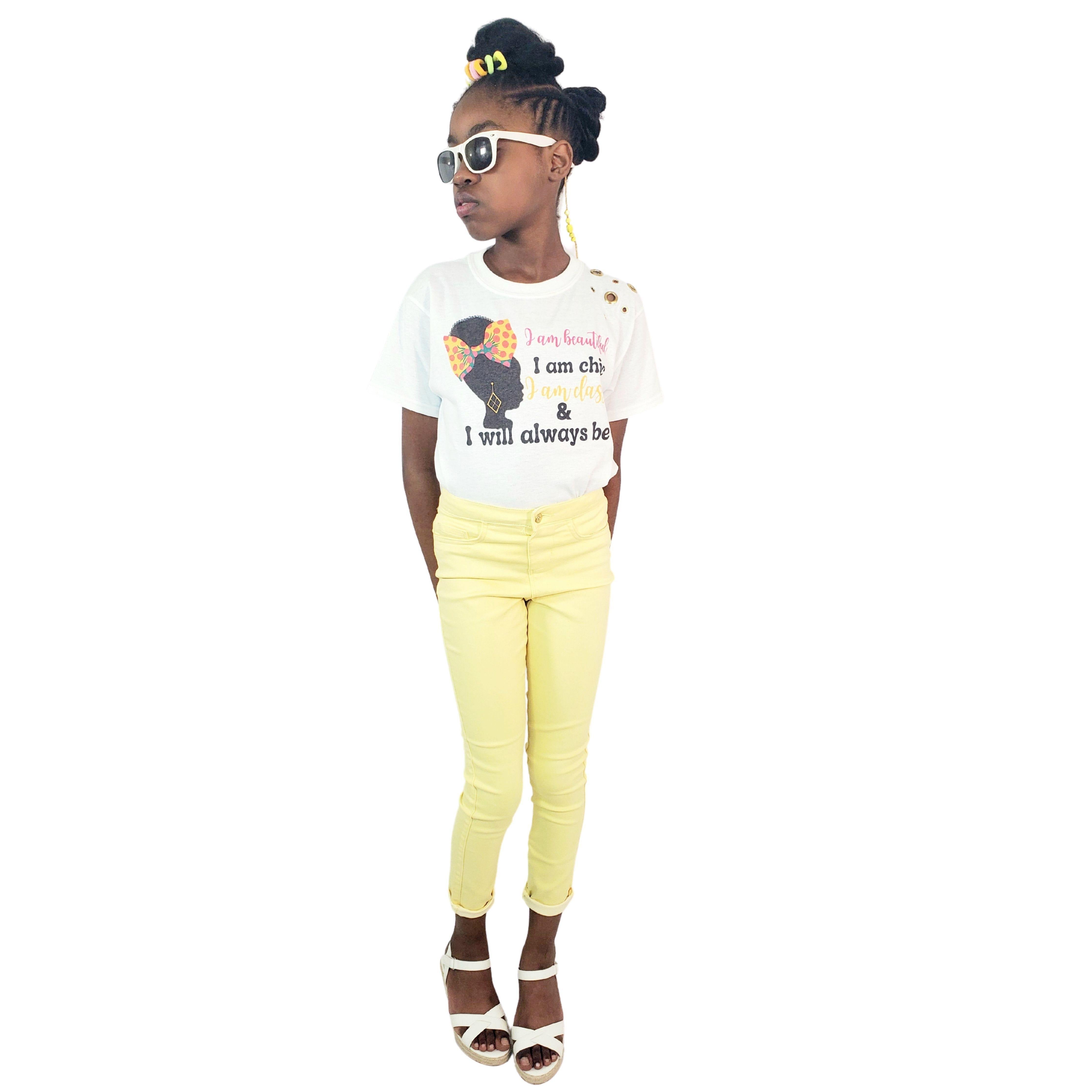 Long Yellow Girls' Pants - Samarlie