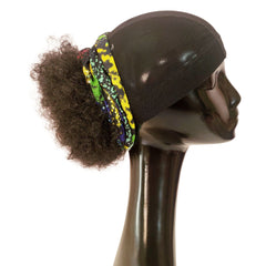 Black Curly Afro Bun Pony Cap - Samarlie