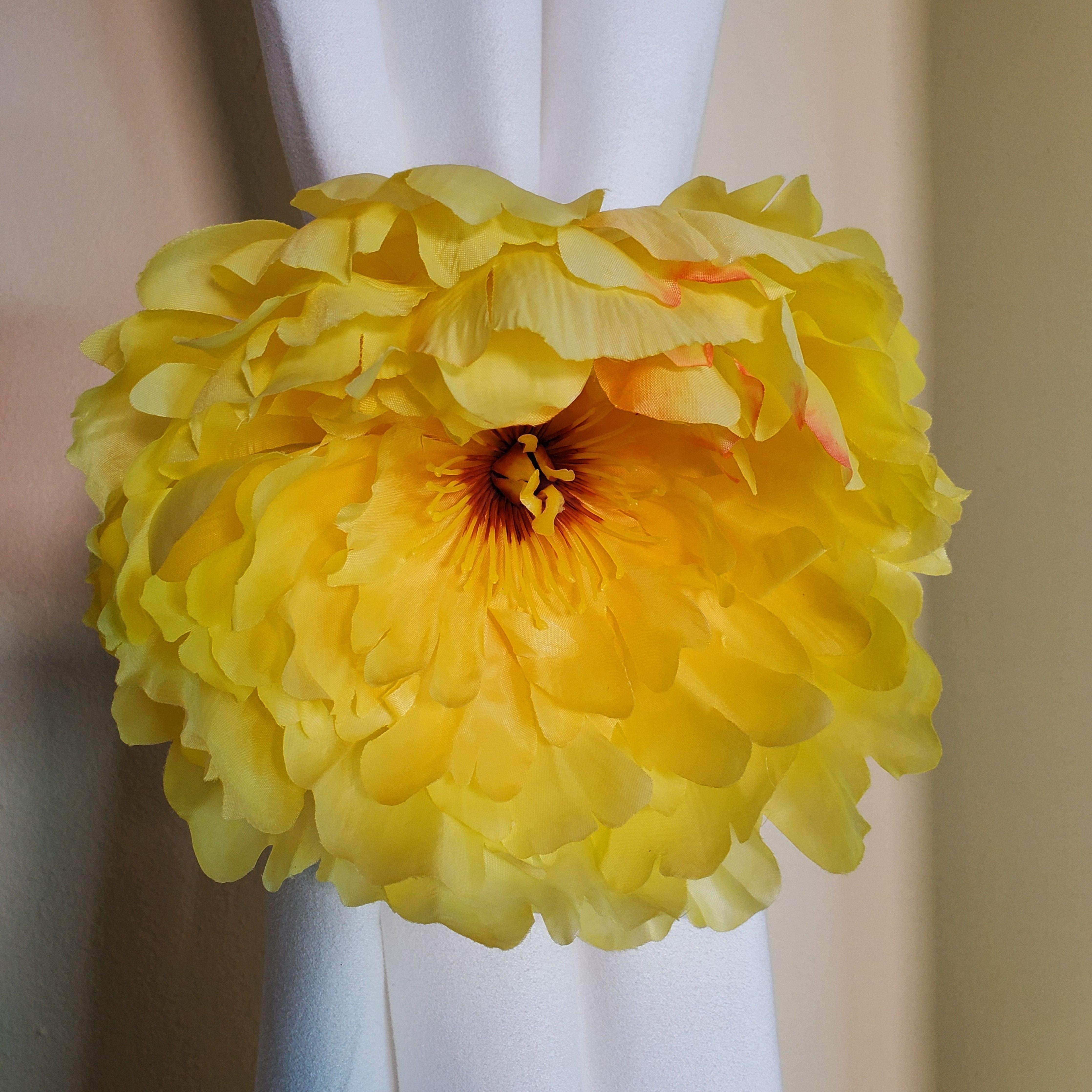 Yellow Flower Curtain Tieback - Samarlie