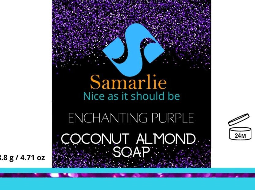 Enchanting Purple Coconut Almond Soap Bar