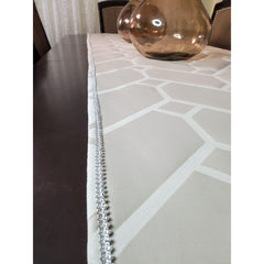 Two In One Ivory Rhinestone Mesh Table Runner - Samarlie