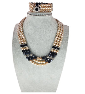 Luxury Round Pearl Necklace set