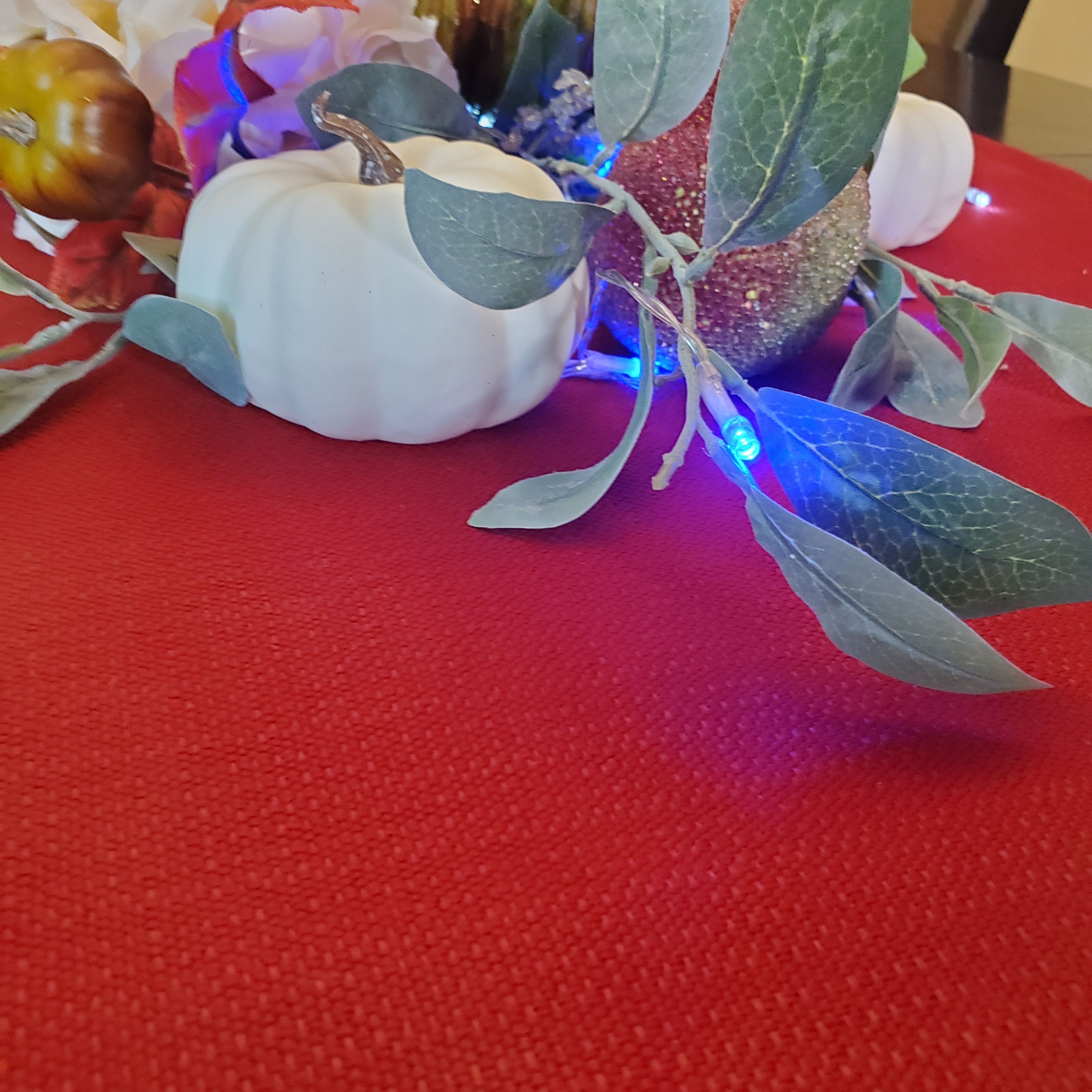 Elegant  Red Ochre Cotton Table Runner