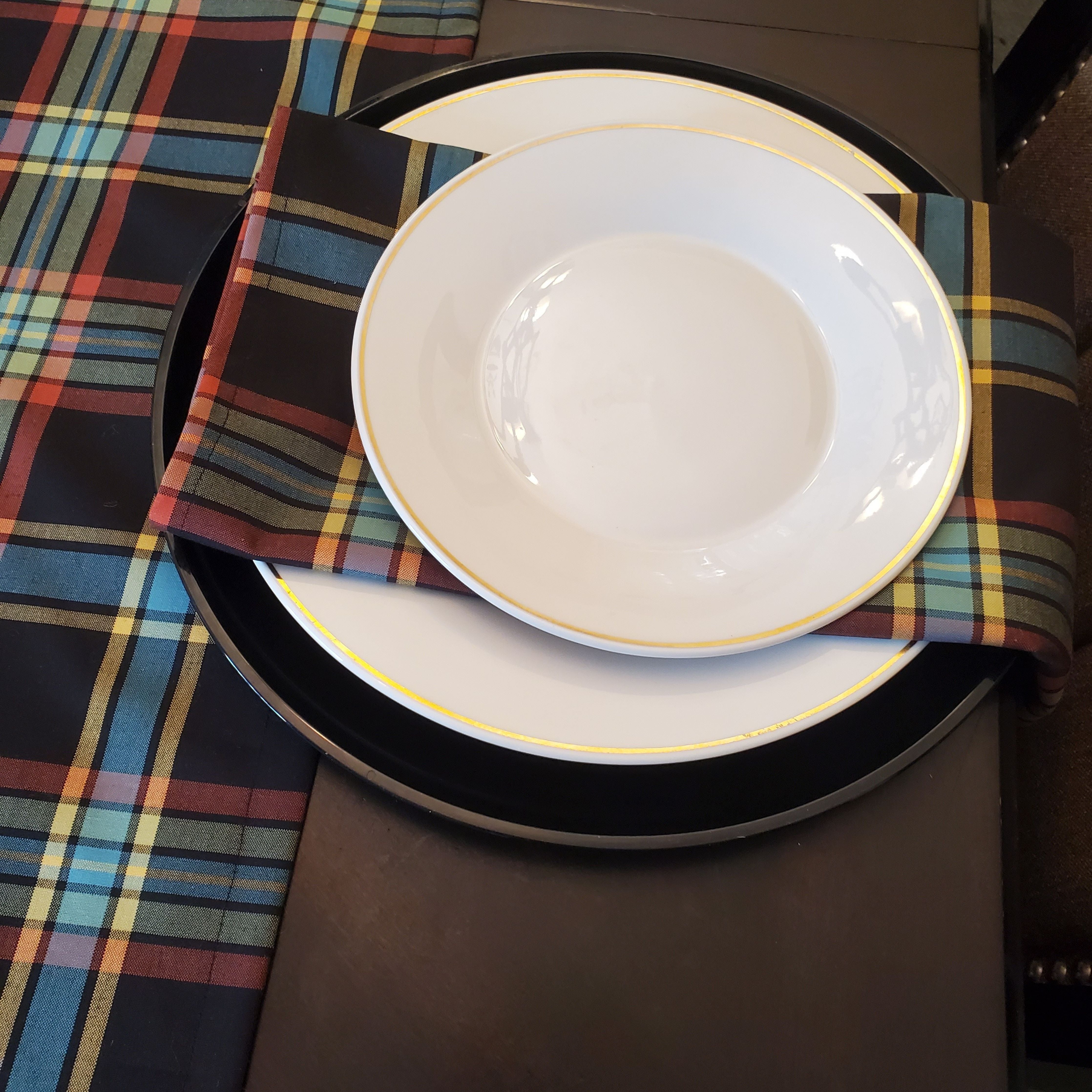 Fancy Plaid Table Runner Set