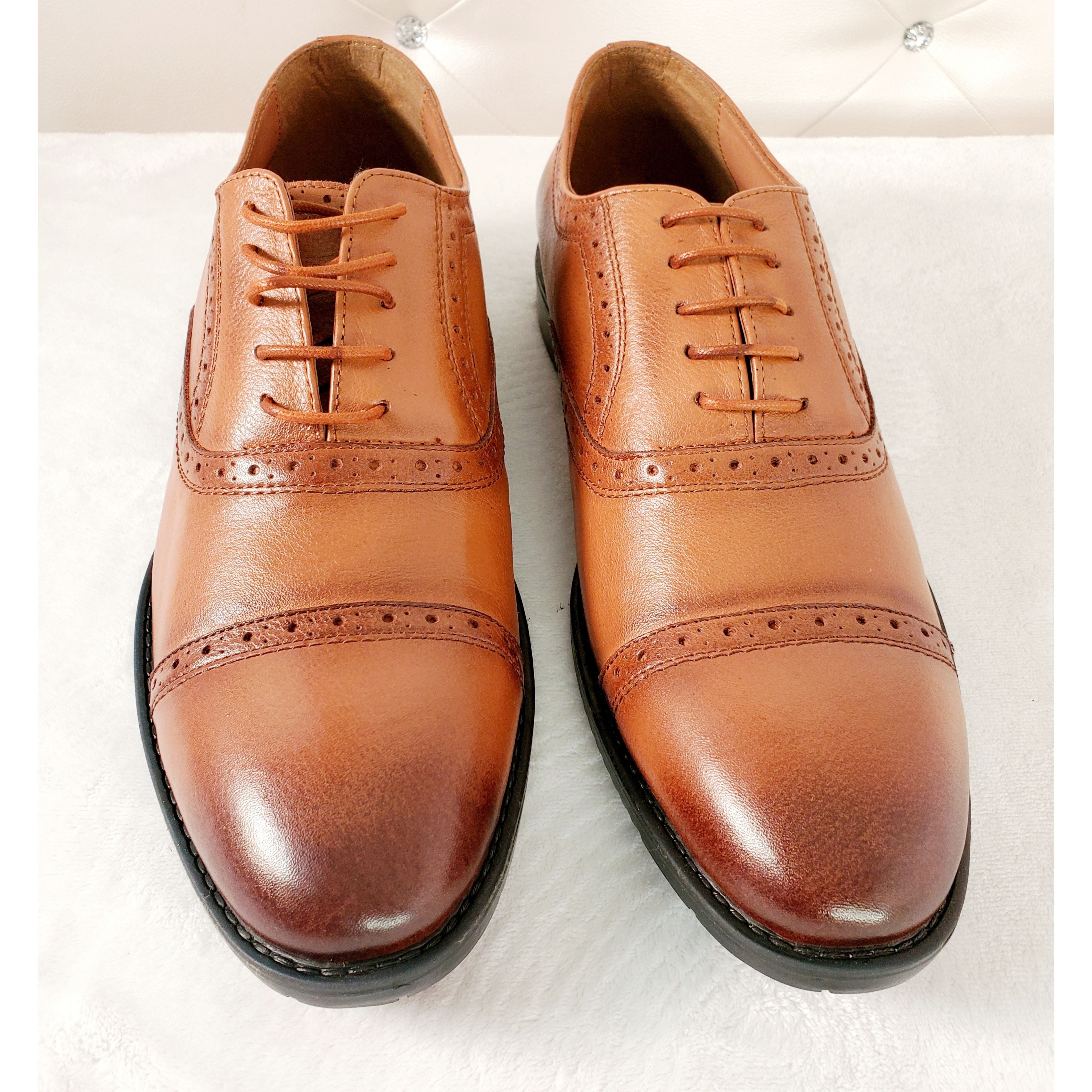 Double Brogue Oxford Tan or Black Shoes