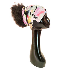 Black Curly Afro Bun Pony Cap - Samarlie