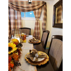 Floral Plaid Dinning Room Set