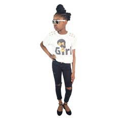 Cute Gold Bow Girl's T-Shirt - Samarlie