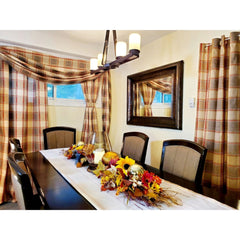 Floral Plaid Dinning Room Set