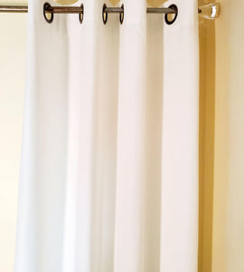 Cute Faux Suede White Curtains