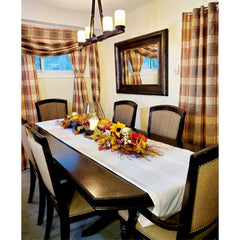 Floral Plaid Dinning Room Set