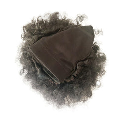 Black Curly Afro Bun Pony Cap - Samarlie