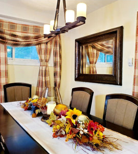 Floral Plaid Dinning Room Set