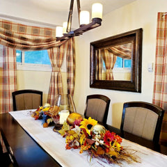 Floral Plaid Dinning Room Set