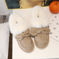 Bow Harajuku fur snow boots