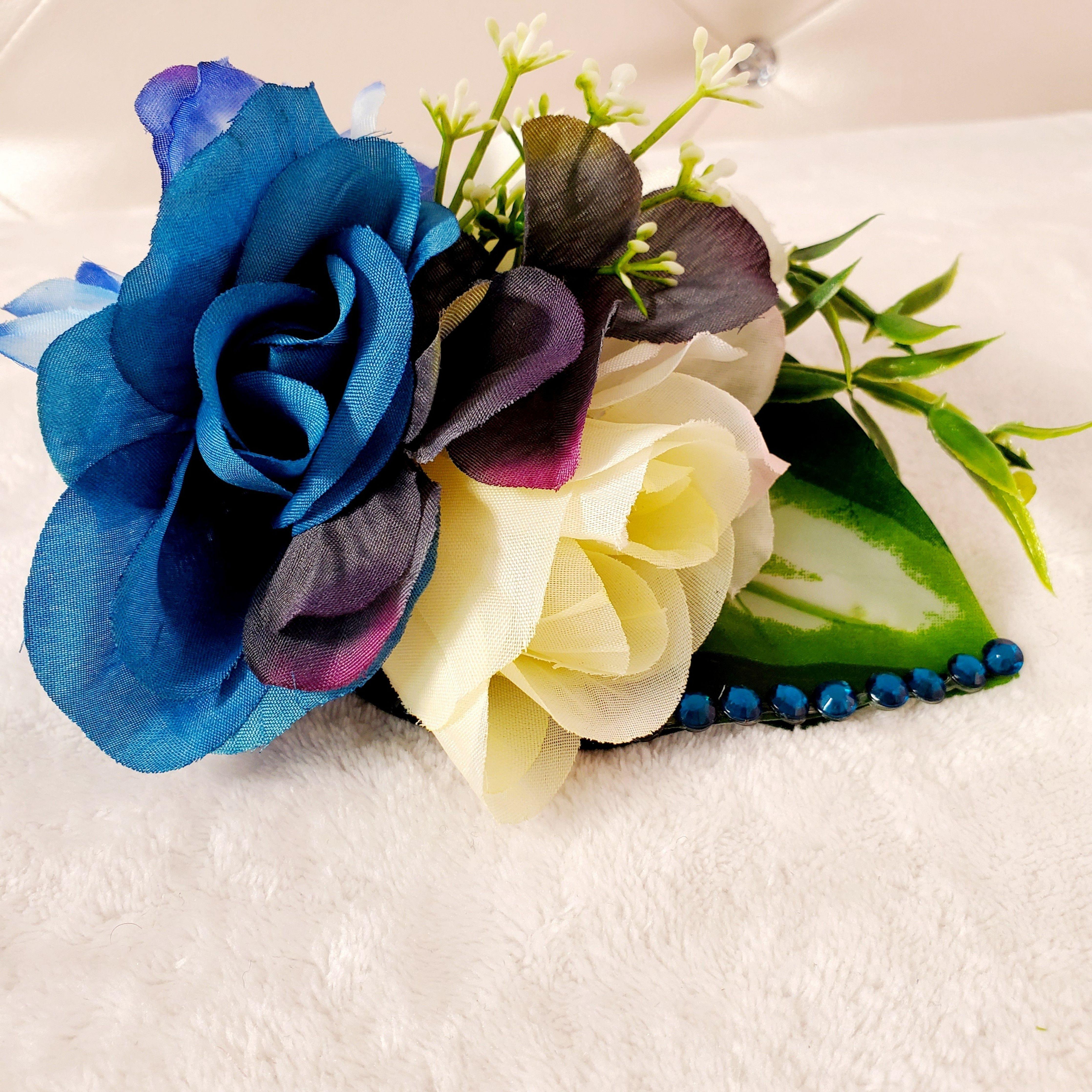 Blue Bridal Boutonnieres & Bouquet - Samarlie