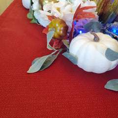 Elegant  Red Ochre Cotton Table Runner