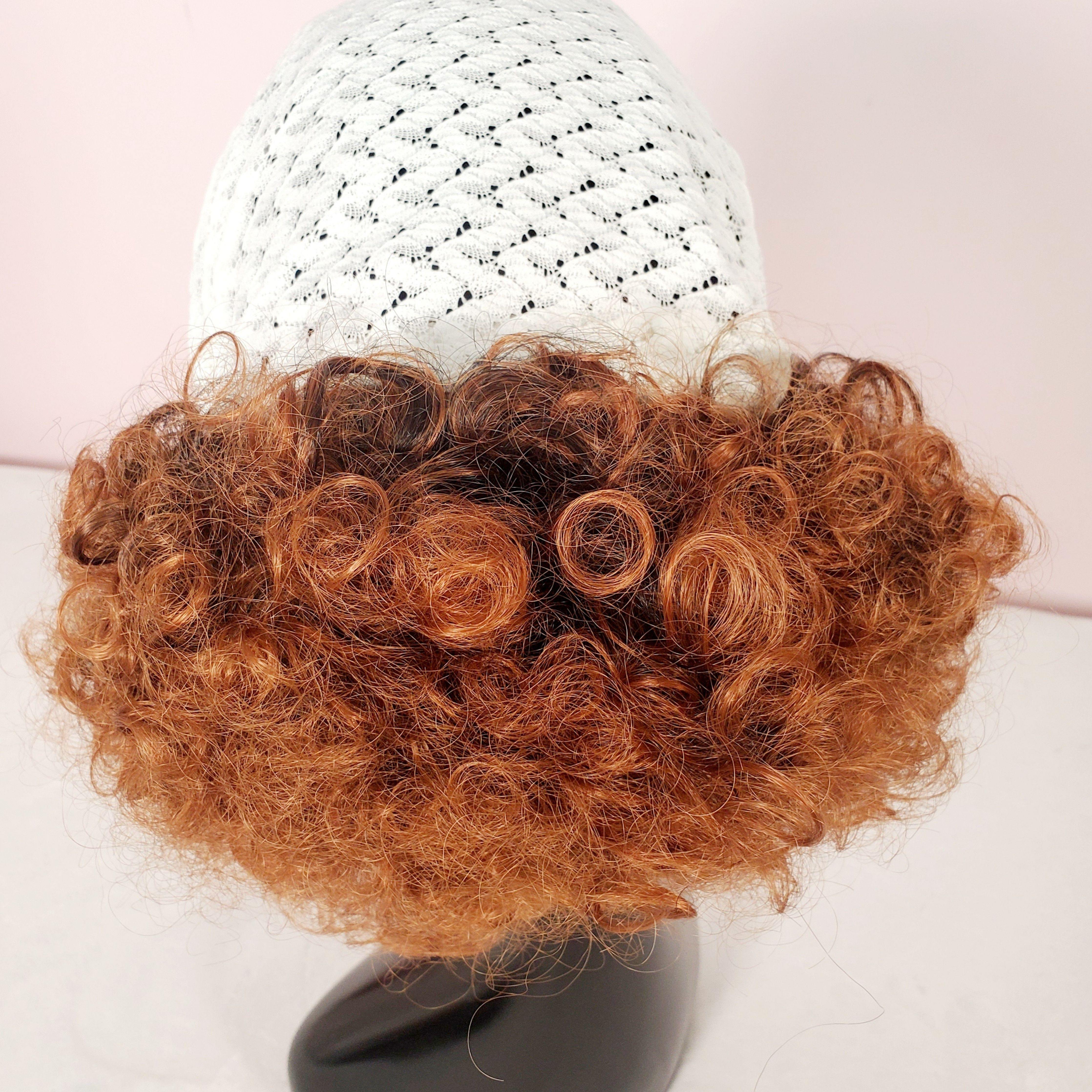 Black Curly Afro Bun Pony Cap - Samarlie