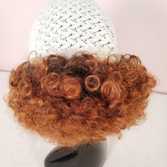 Brown Curly Afro Bun Ponytail Cap - Samarlie