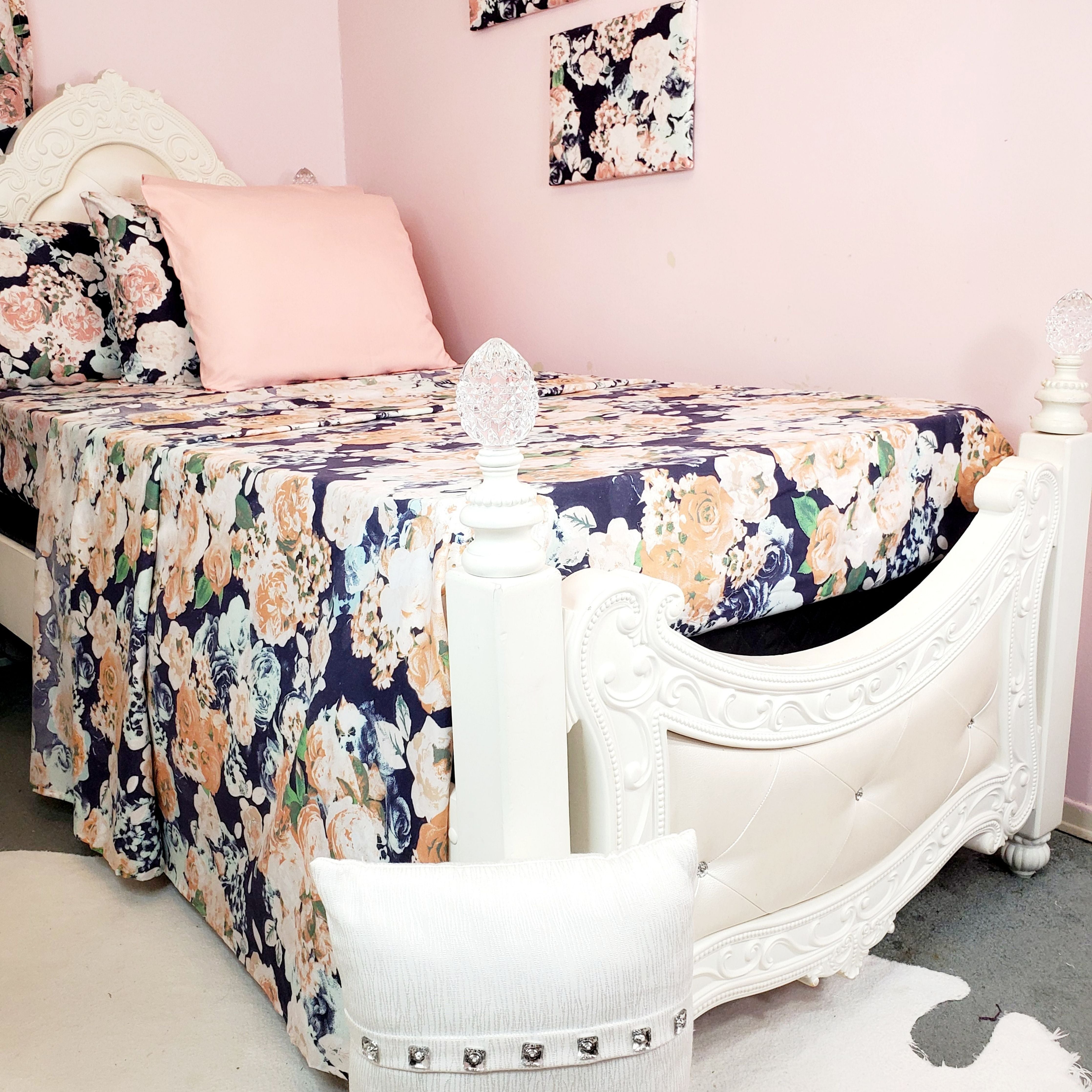 Floral Print Full Size Bedroom Set