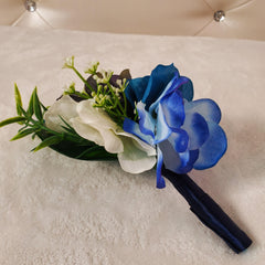 Blue Bridal Boutonnieres & Bouquet - Samarlie