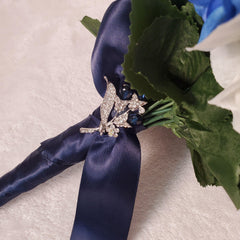 Blue Bridal Boutonnieres & Bouquet - Samarlie