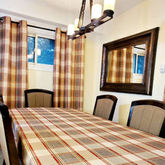 Floral Plaid Dinning Room Set