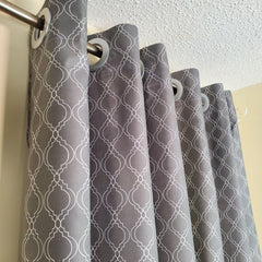 Grey Curtains From Queen Set - Samarlie