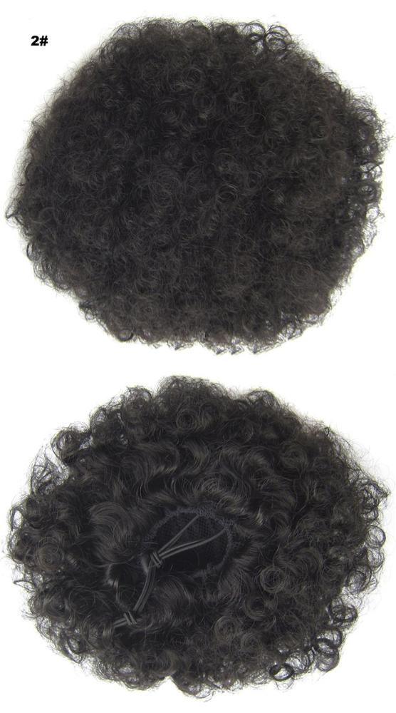 Short afro Puff Curly Synthetic Hair Bun