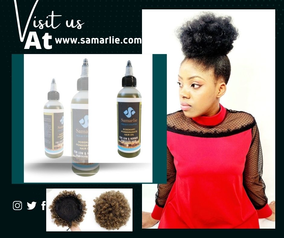 Short Brown Afro Puff Curly Synthetic Hair Bun