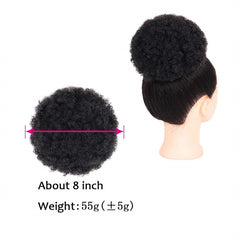 Short afro Puff Curly Synthetic Hair Bun