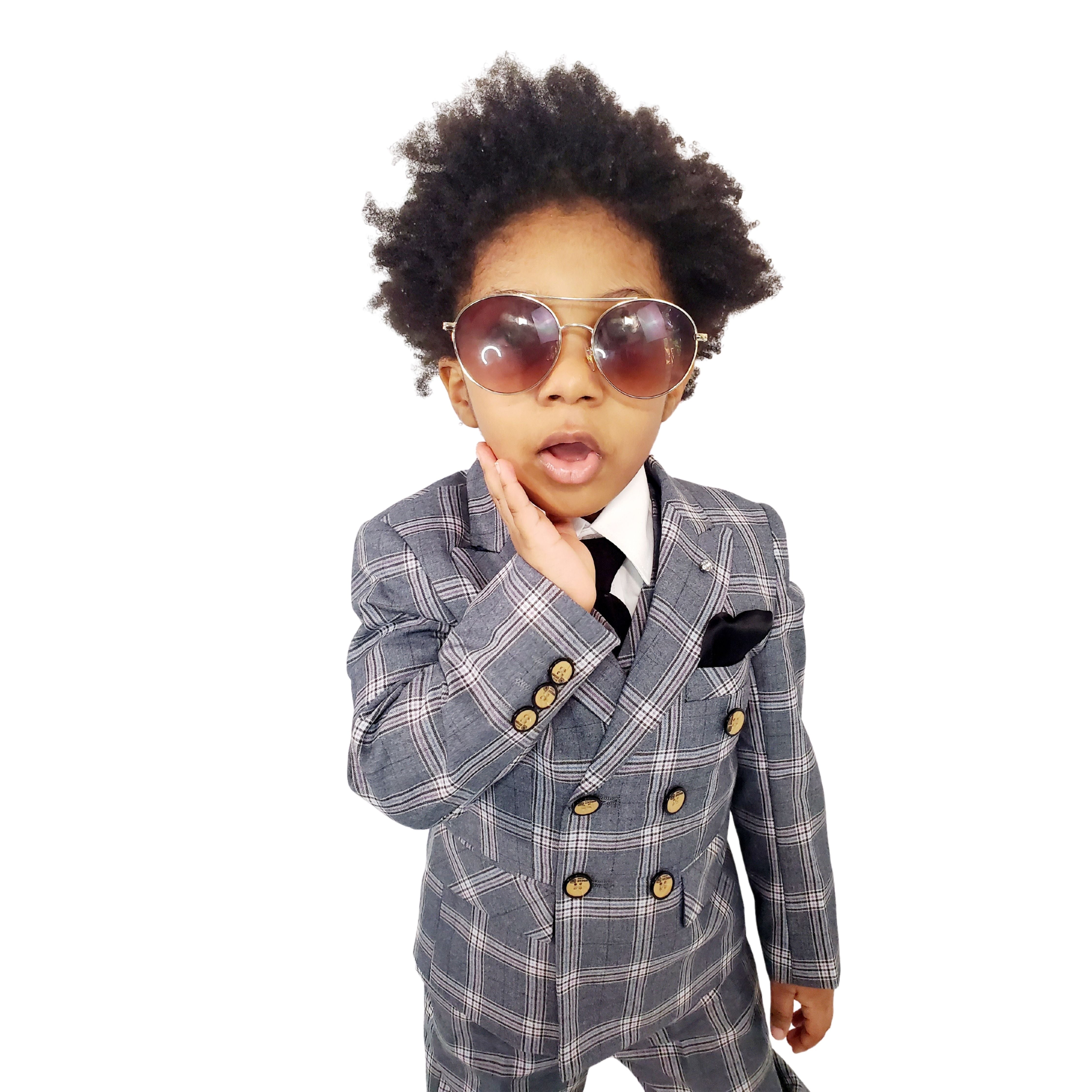 Luxury Slim Fit Double-Breasted Boy's Suit