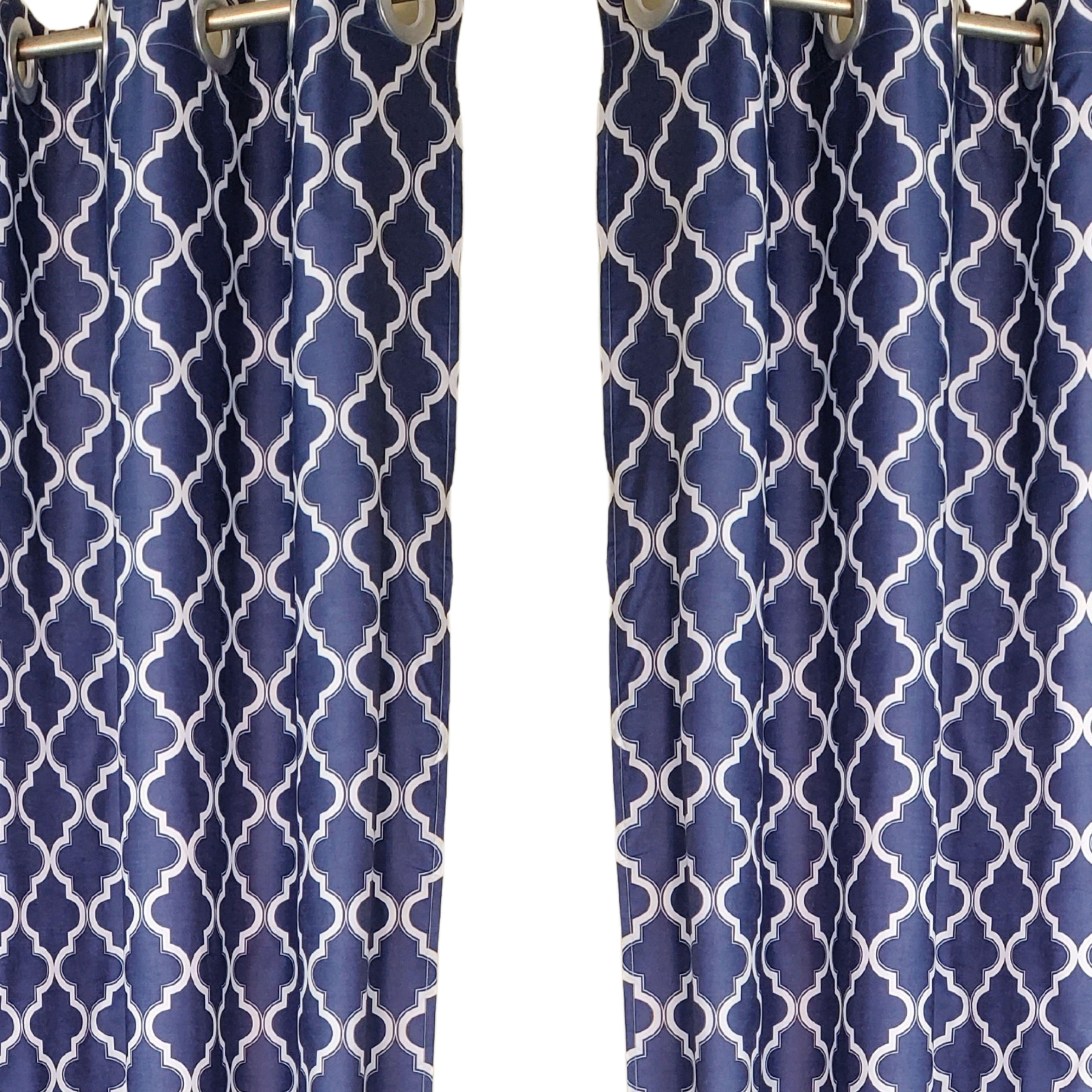 Royal Blue Curtains From Queen Set - Samarlie